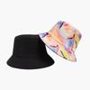 New Summer Women's Sunscreen Breathable Sun Hat Tie-dye Floral Print Bucket Hat Outdoor Sports Casual Fashion Sunshade Basin Cap