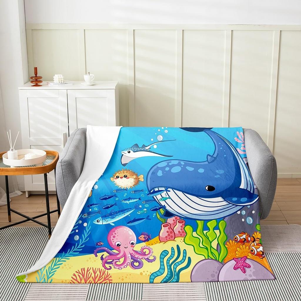 Tai Chi Flannel Throw Blanket for Kids Yin Yang Art Design Black and White Minimalist Plush Blanket Soft Fuzzy AllSeason Bed Bla