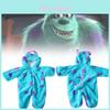 Adorable Baby Sullivan Monster Plush Onesie Thick Hooded Pajamas For Autumn Winter