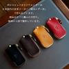 [Porcorosso] Key Case Smart Key Case Men Women Genuine Leather T Leather Smart Key Key Holder Leather Fastener Brand Made in Japan