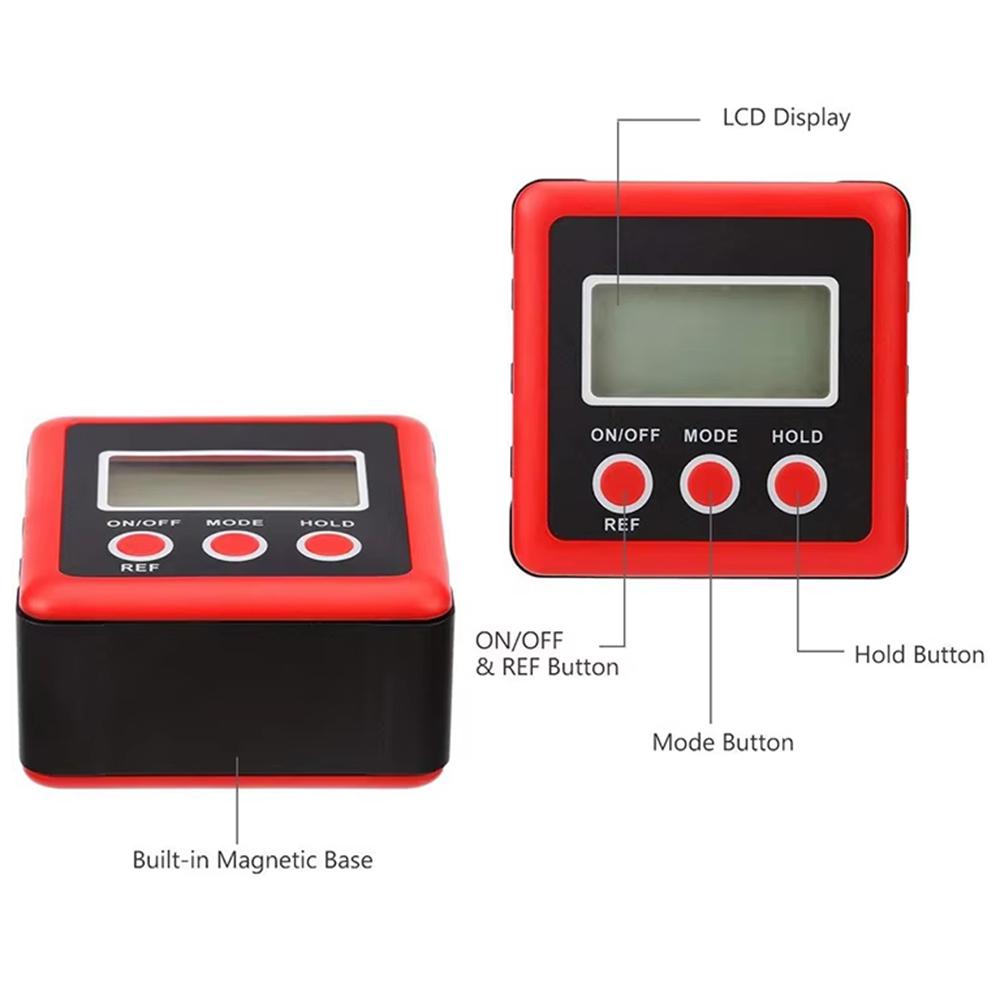 3 Button Digital Angle Finder Magnetic Carpentry Bevel Protractor Level Box Inclinometer