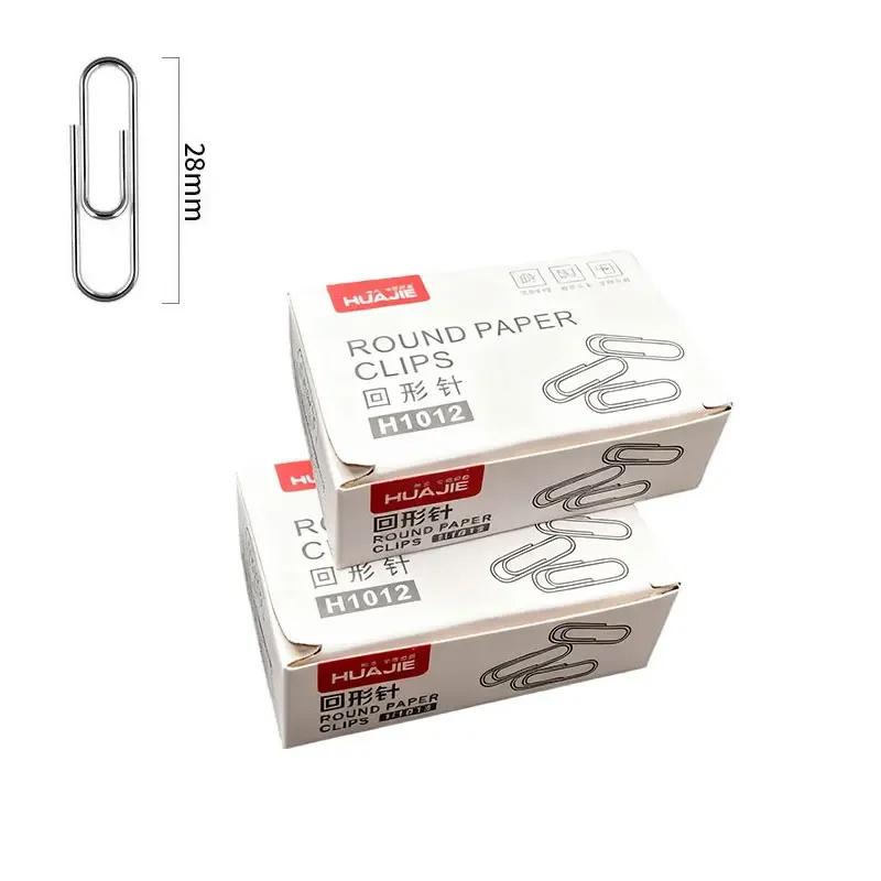 

200PCS Student Stainless Steel Bookmark Paperclips Paper Clip Silver Paper Clips for Paperwork Organizers Office School Supplies