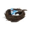 1 Set Artificial Bird Decorative Lightweight Simulation Bird Nest Set Home Decor for Courtyard Garden