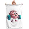Train Your Brain – Fun Mental Fitness Art Blanket Breathable Fleece Throw Blanket for Home Bedroom Travel Throws Bedspread Quilt