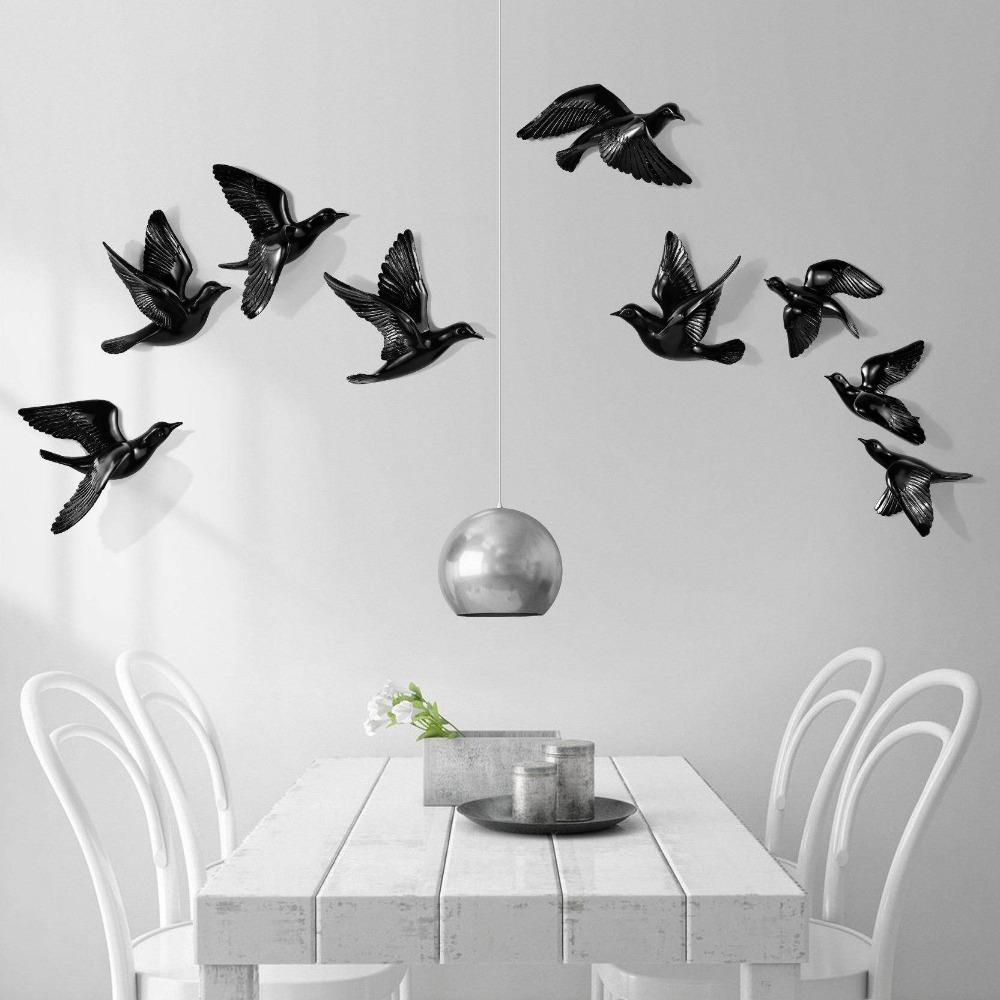 Europäischer dreidimensionaler Vogel-Wandschmuck Schwalbe Wandbehang Abstrakte Tierornamente Heimwanddekoration