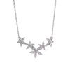 S999 Sterling Silver Luxury Floral Necklace for Women - Exquisite Flower Clavicle Chain, Perfect Qixi Festival Gift.