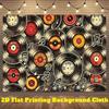 One vintage vinyl record wall banner, specially designed for retro music parties. yzb
