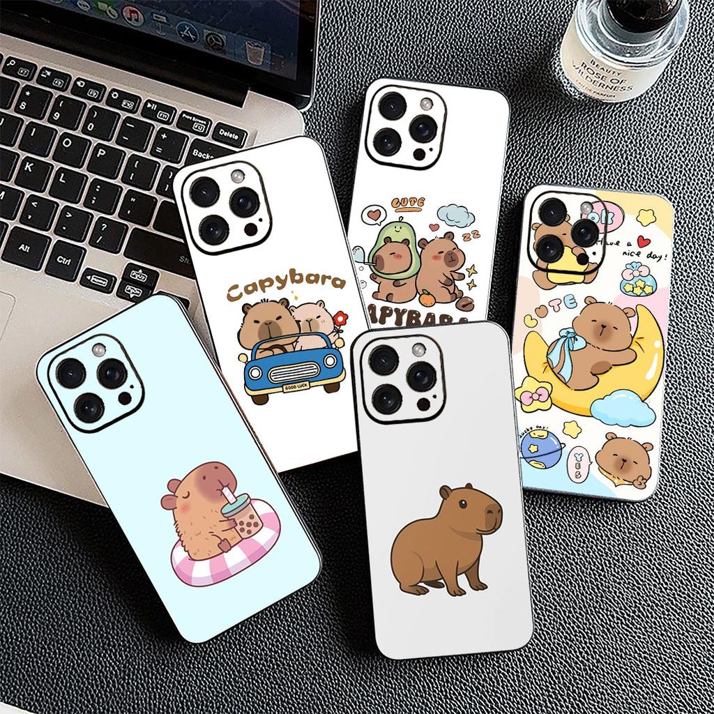 Anime Capybaras Phone Case for Samsung Galaxy S24 S25 S23 FE Ultra Plus S7 Edge S25+ S23+ A56 5G Protective Cover