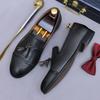 Fashion Luxury Gentleman Dress Shoe Men Business Office Handmade Tassel Braided Loafer Shoes Men Wedding Moccasins