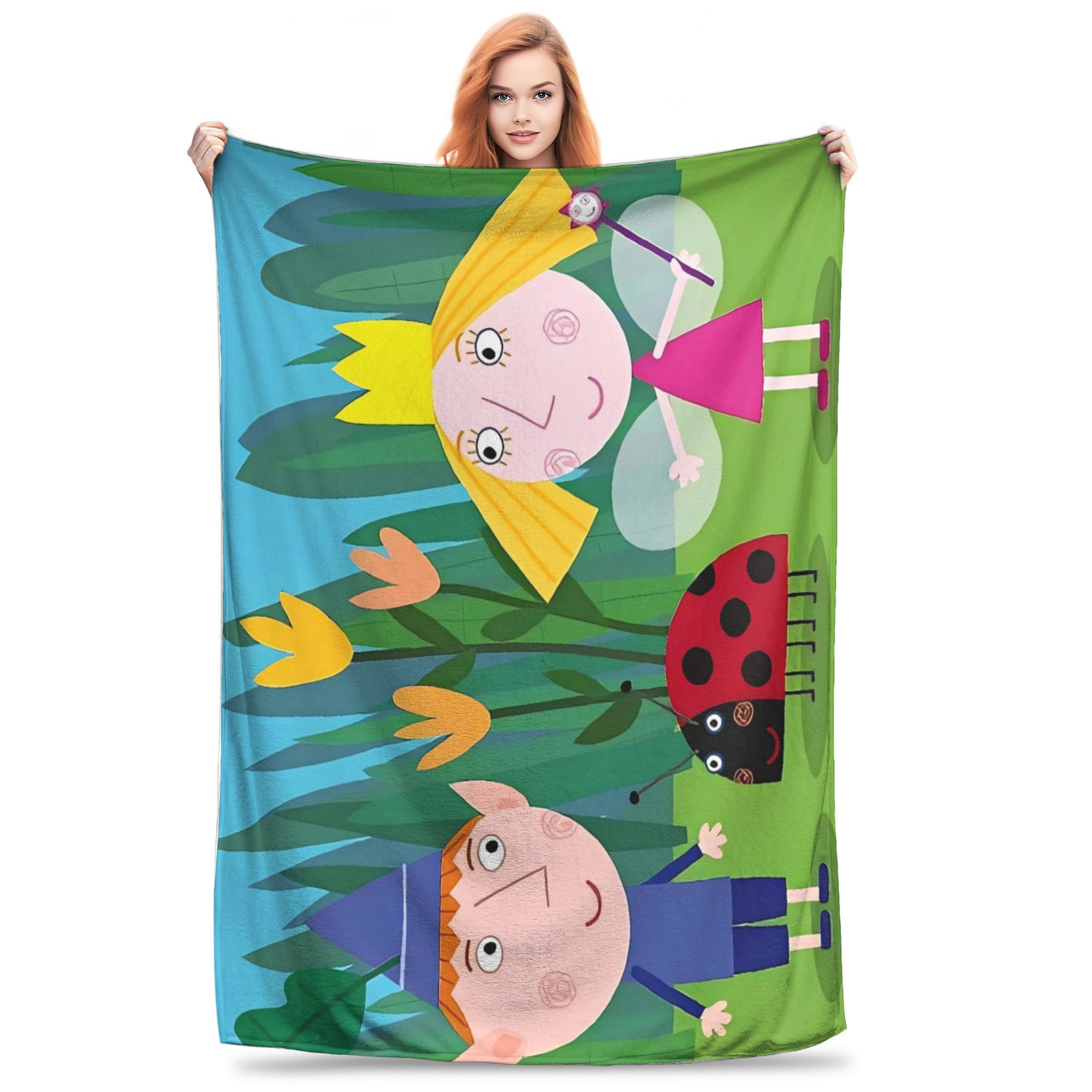 

BBen And HHolly Dreamy World Warm Blanket Camping Plush Throw Blanket Pattern Couch Bed Flannel Bedspread Sofa Bed Cover 75x100cm