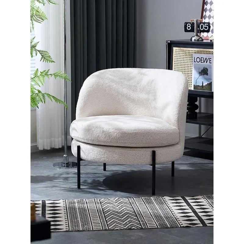 Velvet Living Room Chairs White Designer Individual Nordic Living Room Armchair Balcony Home Furniture