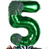 28 Pieces Jungle Animal Balloons Leaves Decor Theme Cute Green Aluminum Latex Balloon for