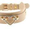 Women Girls Choker Heart Necklace Female PU Leather Choker Statement Necklace Jewelry Neck Harness