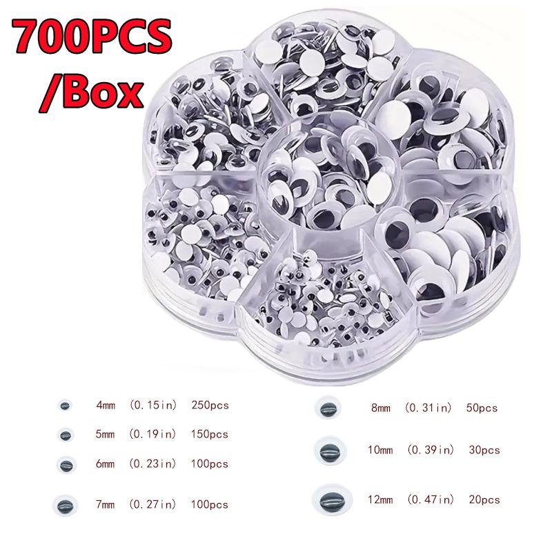 

700 шт./кор. самоклеящиеся подвижные кукольные глаза Googly, имитация мультяшного животного, глазное яблоко, сделай сам, детский сад, детские товары для творчества