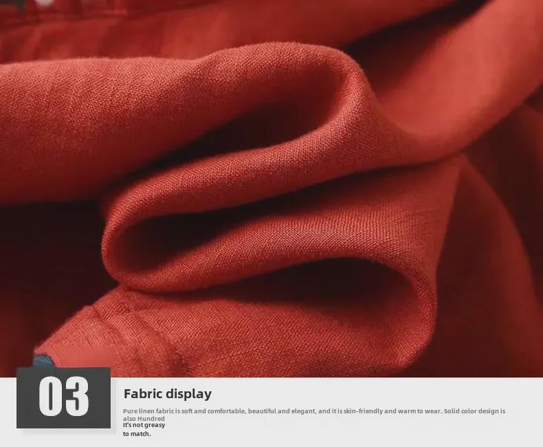 Besticktes Retro-Oberteil im Hanfu-Stil aus Baumwolle und Leinen für Damen