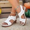 Fashion Summer Solid High Heel Sandals for Women Comfortable Square-Heeled Woman Sandals Adjustable Strap Casual Woman Sandalias