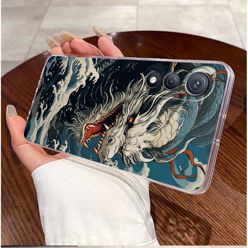 For Tecno Pova Curve 5G LJ8k Soft TPU Transparent Protective Shell Lucky Cute Pattern Goldfish Milk Tea Rabbit Back Cover