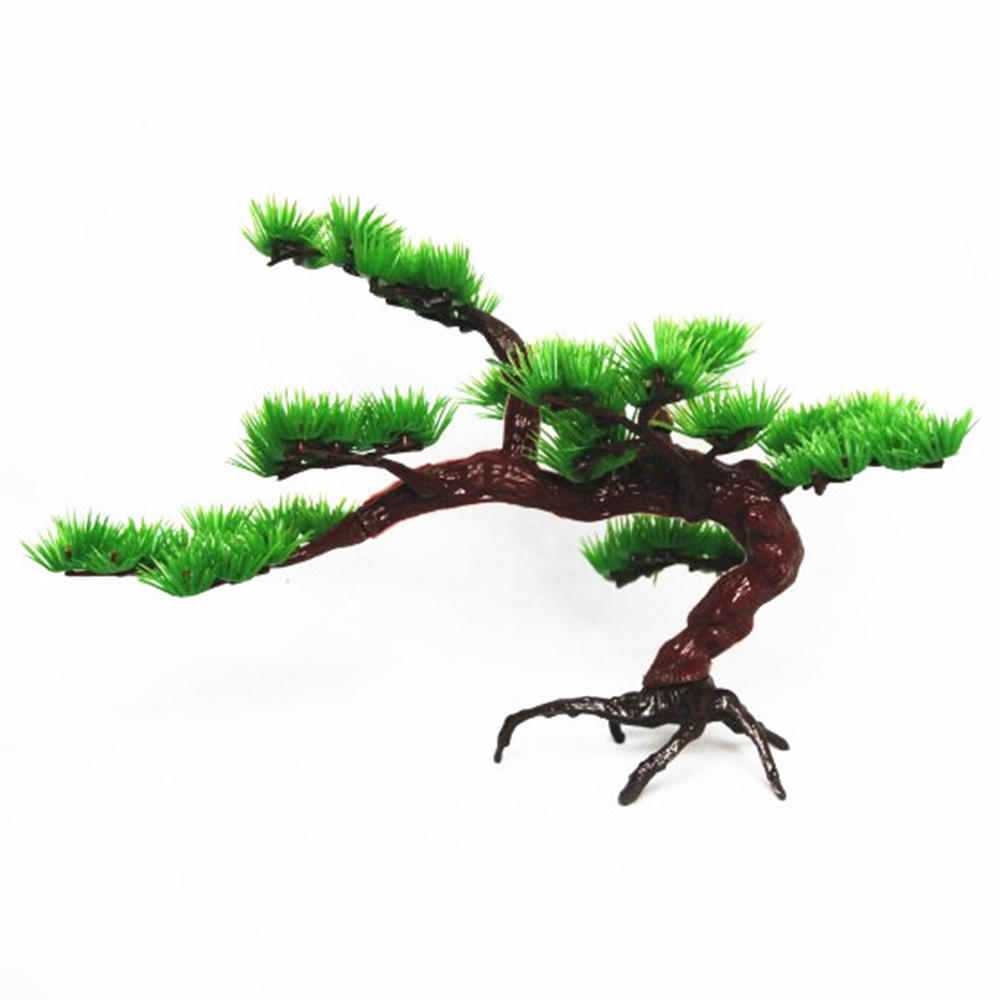 Artificial Bonsai Pine Tree Aquarium Plastic Bonsai Ornament Fish Tank Artificial Pine Tree Plant Decor Aquarium Ornament Decor