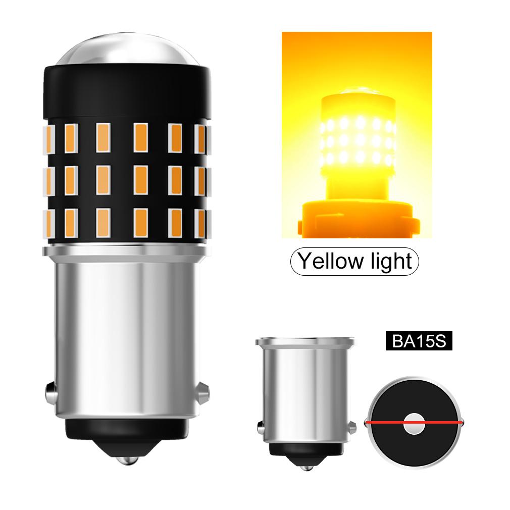2Pcs P21/5W Led 1157 High Bright Car Light BAY15D 1156 P21W Ba15S Bulbs PY21W BAU15S 54SMD Auto Reverse Turn Signal Lamp Brake White Yellow Red 12V