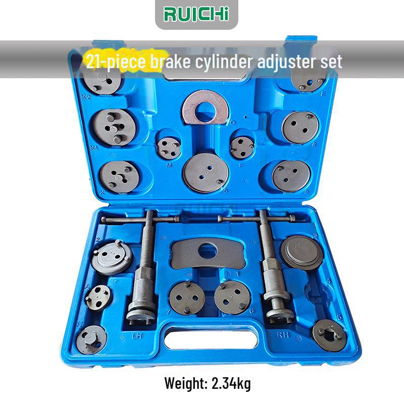 22-Piece Disc Brake Pad and Cylinder Adjustment Tool Set