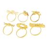 6Pcs/Set Alloy Gold Christmas Napkin Rings Napkin Holder Buckles for Xmas Wedding Thanksgiving Holiday Dinner Party Table Decor