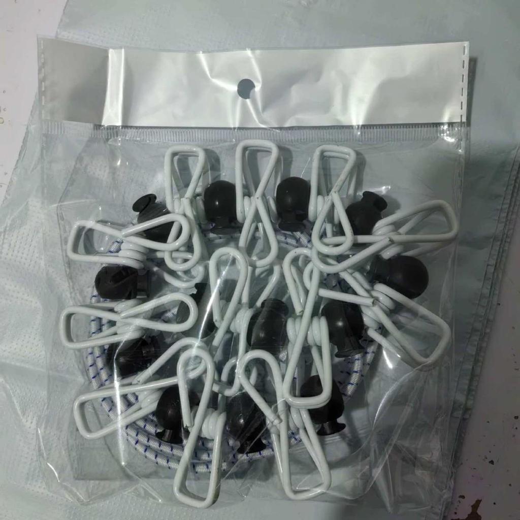 Portable Windproof Elastic Clothesline with Clips for Travel & Business Trips