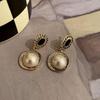 Vintage French Pearl Earrings - Silver Needle Retro Luxury Accessories