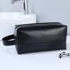 Mens Business Travel Bag Zipper Makeup Bags PU Leather Travel Toiletry Bag Cosmetics Organizer Storage Pouch Large Capacity