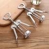 Stainless Steel Portable Wing Type Wine Opener, Metal Corkscrew, Wine Bottle Openers, Wine Cork, Sommeliers Corkscrew