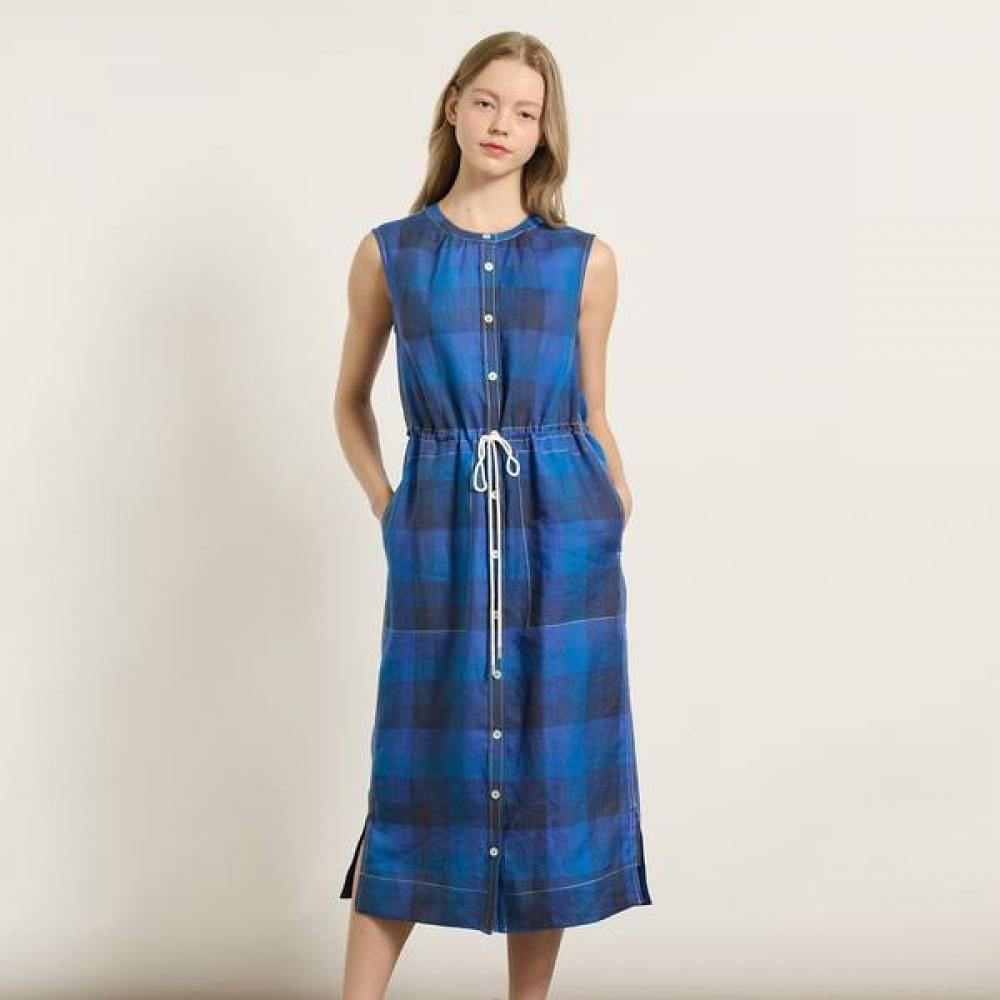 

Bcbg Blue Check String Dress B5m6o655 Dark Blue (54)/77