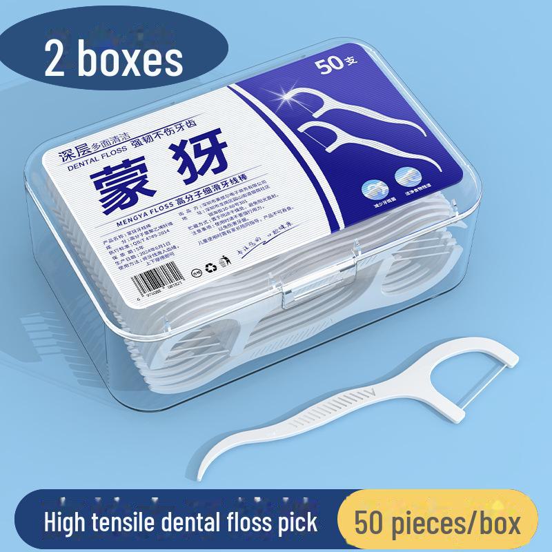 

Зубная нить - 50 высокоэластичных одноразовых палочек для чистки полости рта (Включена бесплатная доставка)