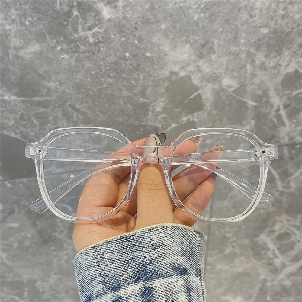 Trendy Korean-Style Large Frame Anti-Blue Light Glasses for Men & Women
