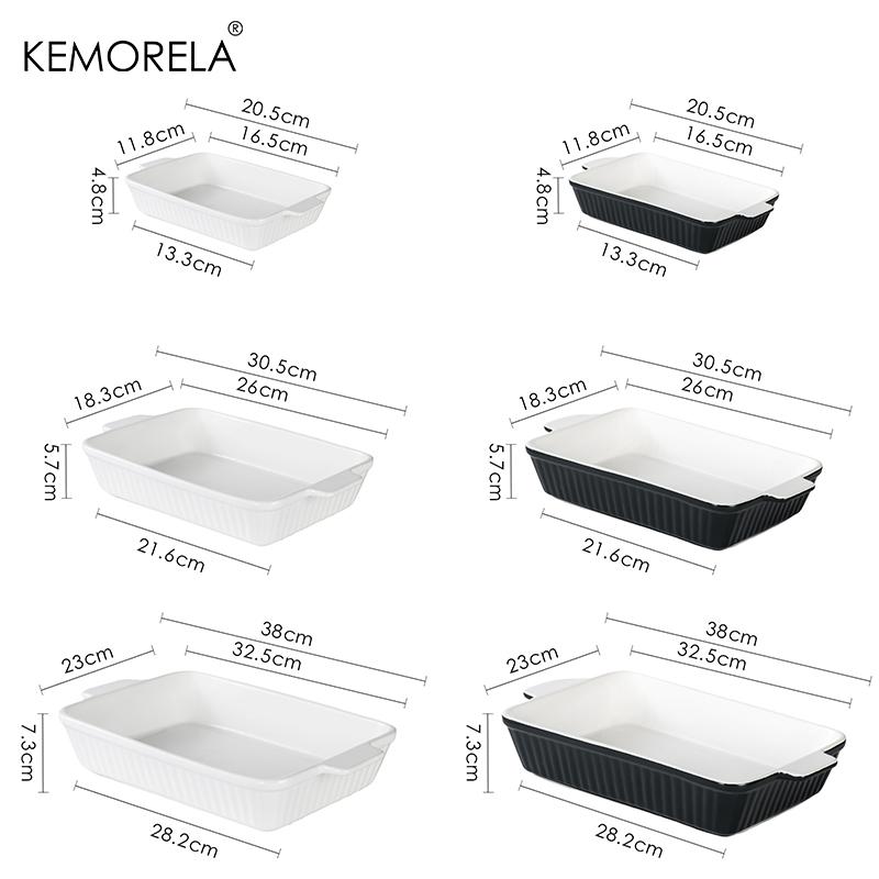 תבנית אפייה מקרמיקה, זמינה ב-3 גדלים, תבנית לזניה עמוקה לתנור, עם ידיות, בטוחה לתנור ועמידה, כלי אפייה ללזניה