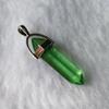 Bohemian Style Agate Crystal Quartz Hexagonal Bullet Pendant Necklace