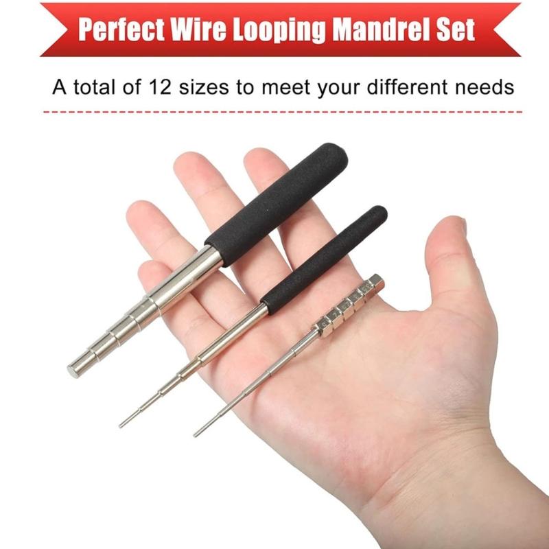 3Pcs Professional Jewelry Tool Aluminum Alloy Wire Winding Rods with Scale Markings For Jewelry Designers