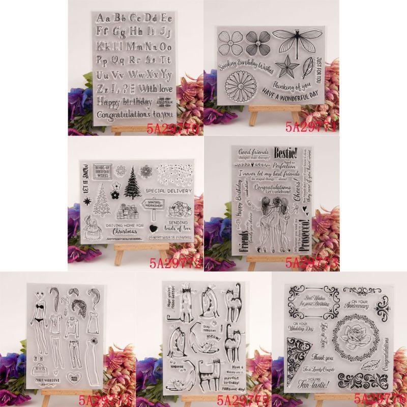 Happy Birthday Silicone Clear Stamp Seal DIY Scrapbook Embossing Album Decor for Top Sale