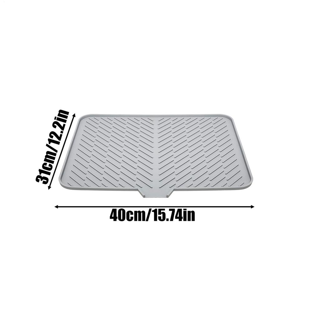 

Силиконовый коврик для посуды с дренажем, коврик для раковины, коврик для столешницы, сушилка для посуды, защита от проливания, гигиеничный, быстросохнущий, дренажный коврик для мытья посуды для приготовления пищи серый