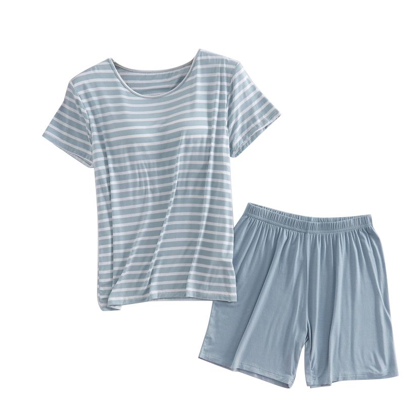 

Женский пижамный комплект с топом с коротким рукавом и шортами, домашняя одежда