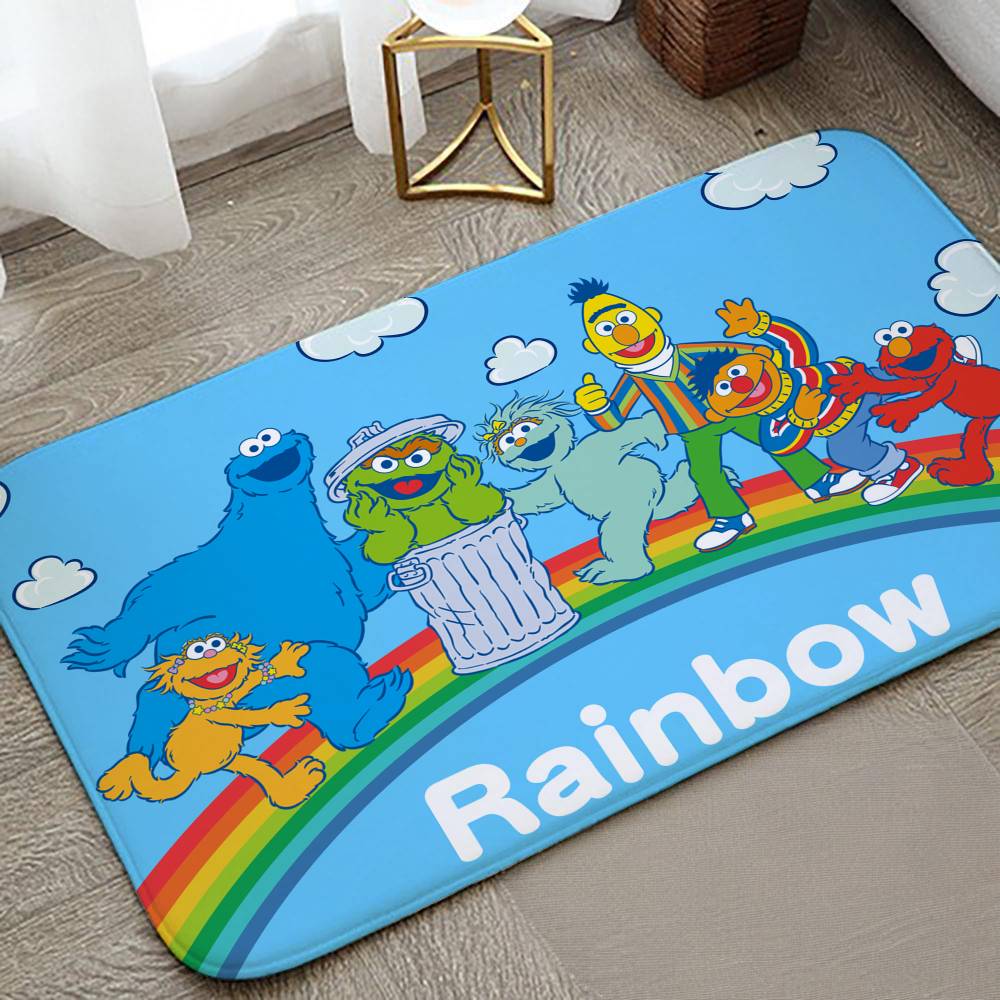 Cookies-ELMO-Sesame Street Carpet Bathroom Anti-slip Mat Home Decoration Mat Entrance Door Mat Scratch-resistant Door Mat