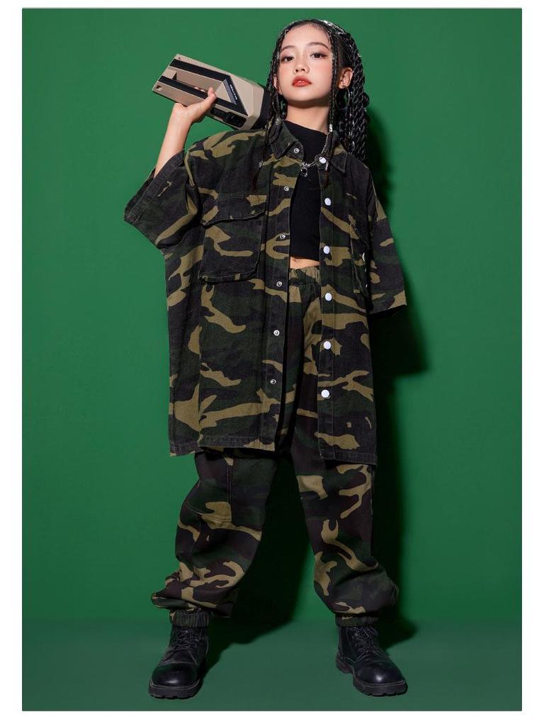 Girls' Japanese Street Style Jazz Dance & Hip-Hop Stage Costume