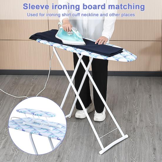 Ironing Board, Full-Size Foldable Ironing Board, Foldable Household Ironing Board, Extended Ironing Board Outside with Heat-Resistant Cover, 42 Inch