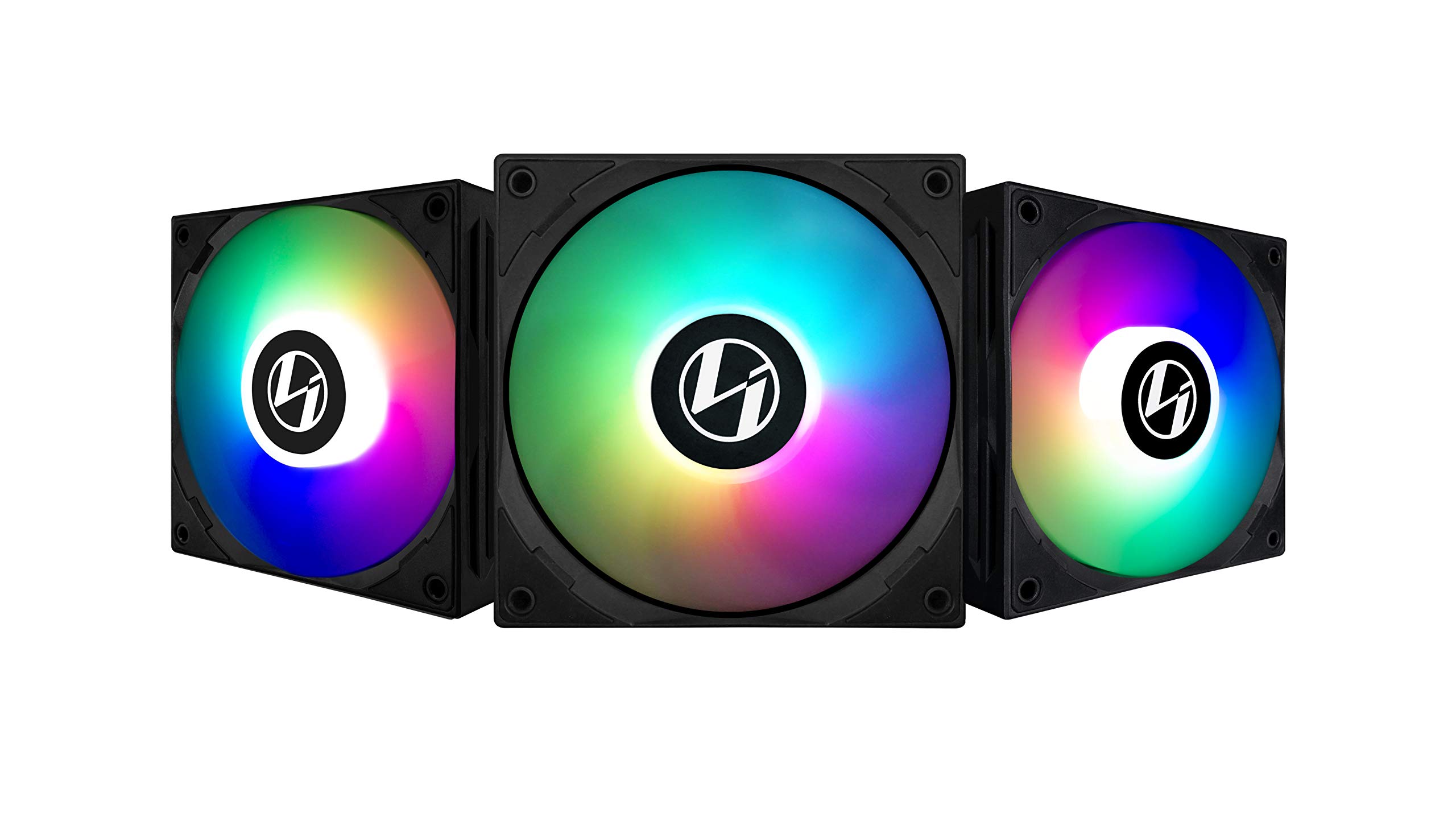 

Li LIAN LI Case Fan Black 120mm ARGB Fan x 3 Fan Controller Fan Hub Included Official Japanese Distributor ST120-3B