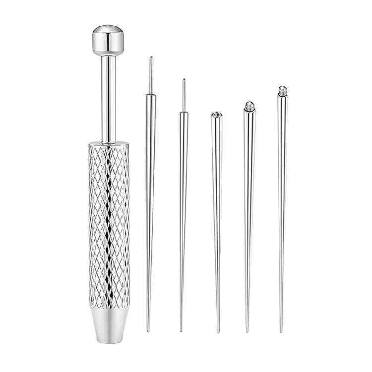 Edelstahl Piercing Kugelgreifer und Einführwerkzeug Set Piercing Zubehör Geeignet für Schmuckwechsel