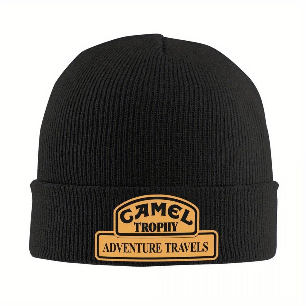 Camel Trophy Warm Knitted Cap Hip Hop Bonnet Hat Autumn Winter Outdoor Beanies Hats for Unisex Adult