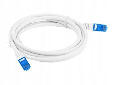 Patchcord Lanberg S/FTP kat.6A 1m LSZH CCA Fluke Passed Biały