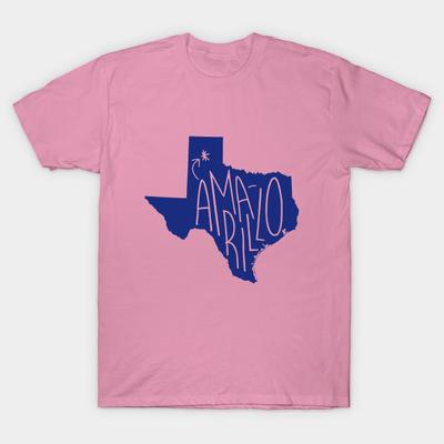 T Shirt Women Amarillo Texas Blue Ink Harajuku Print Kawaii Tshirt Summer Short Sleeve Female T-Shirt Top Tee