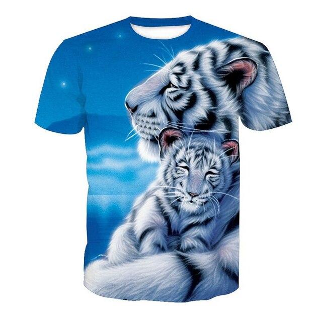 Fashion 3d T-shirt Animal Lion Shirt Camiseta 3d T Shirt Men Funny T Shirts Mens Clothing Casual Fitness TeeTop Tiger Tshirt
