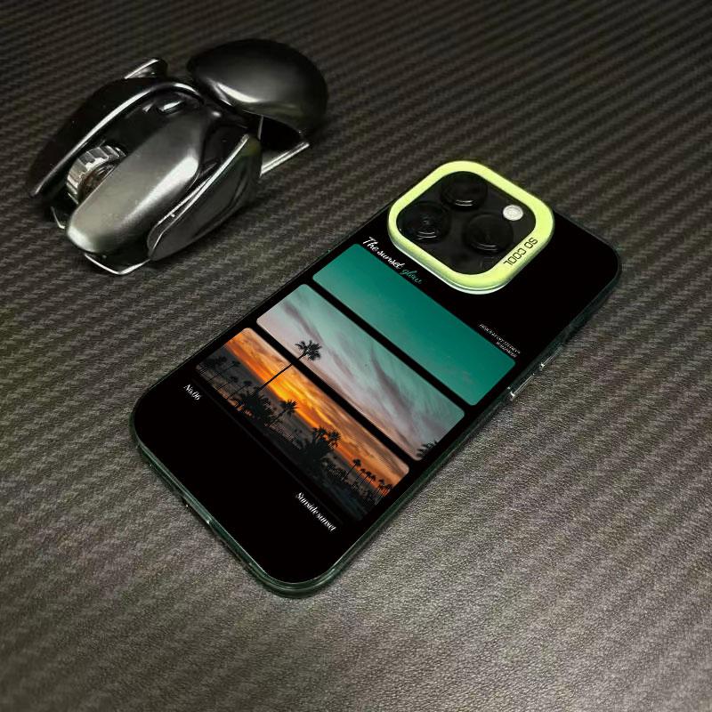 Urban Sunrise Poster Phone Case For iPhone 16 15 14 13 12 11 Pro Max X XS XR 7 8 16 Plus SE2 Shockproof Silicone Soft TPU Cover