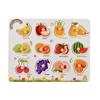 ShapeMatching Panel with Knobs Educational Wooden Peg Puzzle EasyGrasp Toy for Young Children,