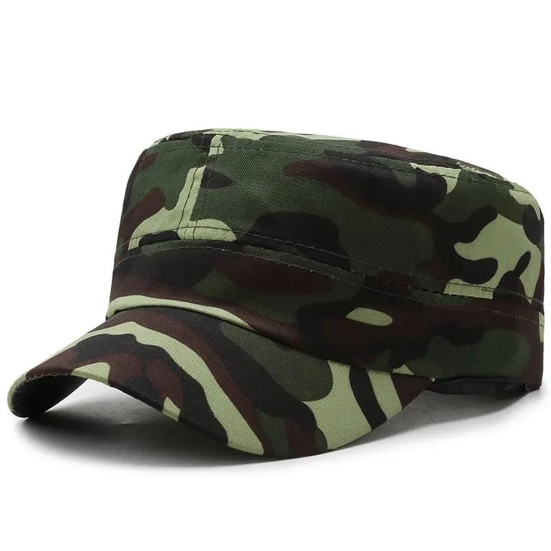 Classic Summer Flat Cap - Men's Breathable Outdoor Sport Hat Vintage Soldier Style Adjustable Sun Hat